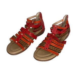 Lostisy Strappy Red Sandals NWOT